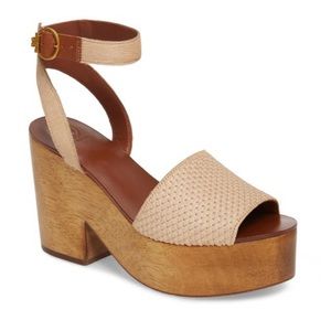 Tory Burch Camilla Calf Hair Platform Sandals